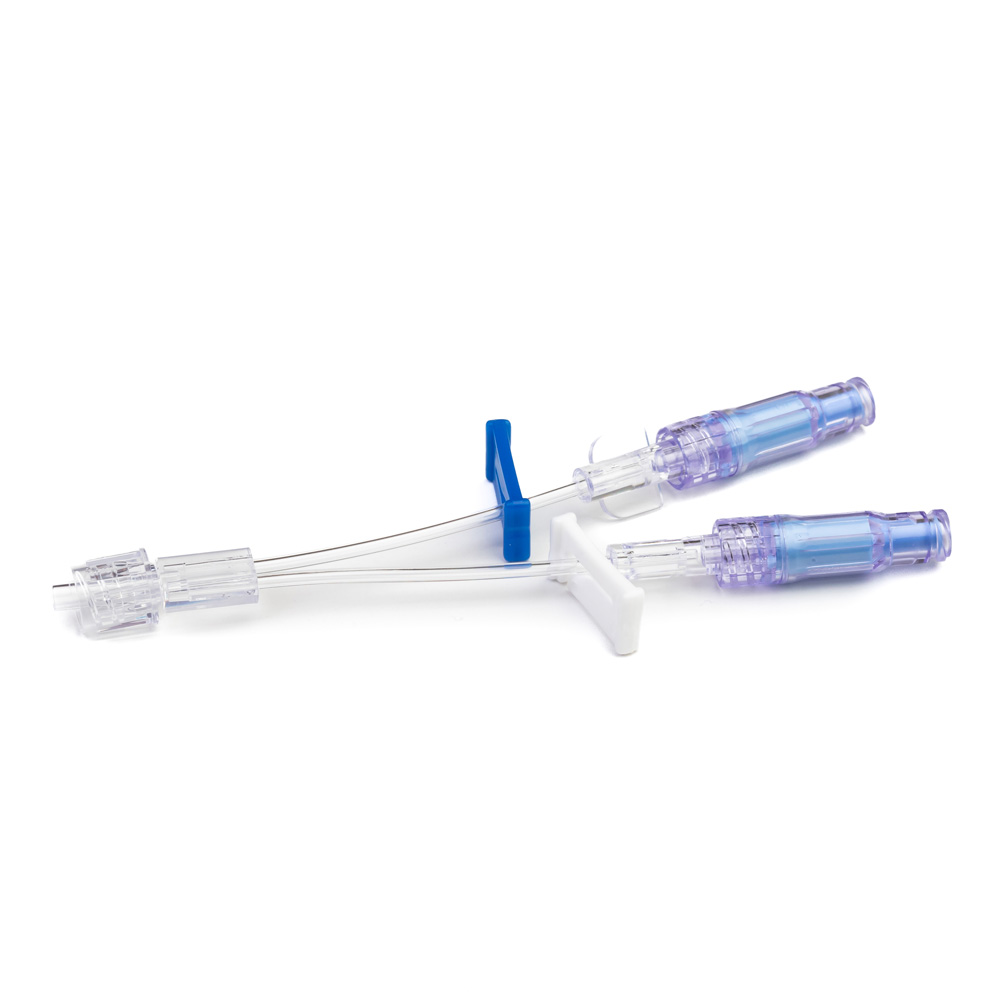Double Lumen Extension Set With Positive Needlefree Valve