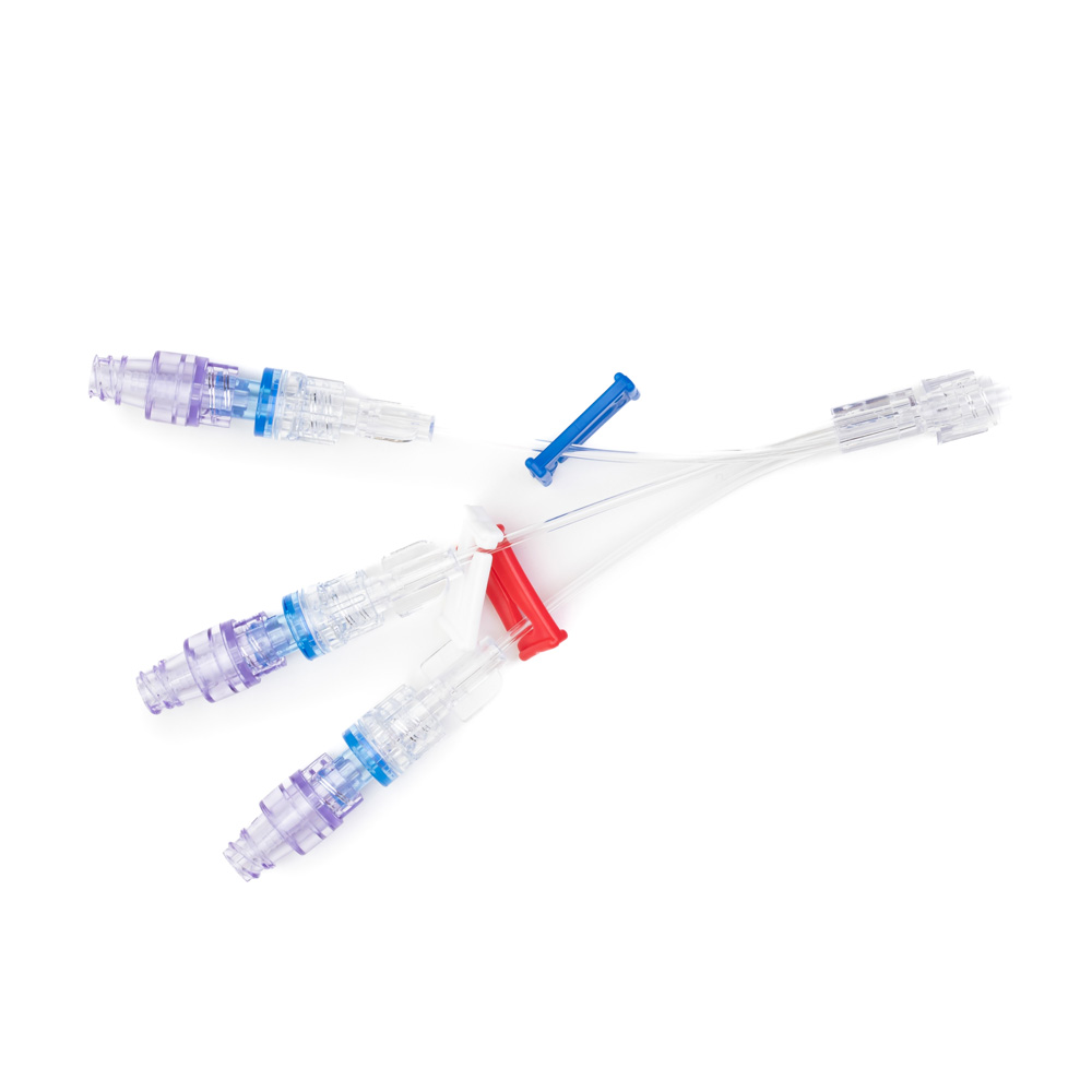 Triple Lumen Extension Set With Checkvalve With Neutral Needlefree Valve
