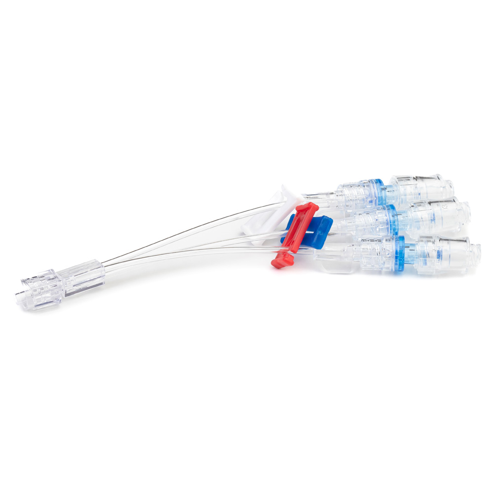 Triple Lumen Extension Set With Checkvalve With Negative Needlefree Valve