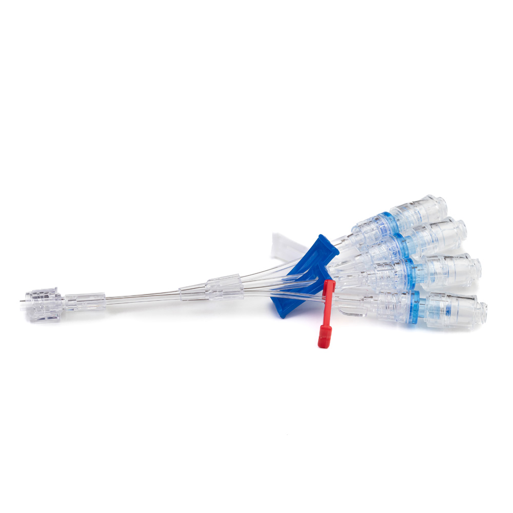 Quart Lumen Extension Set With Check Valve With Negative Needlefree Valve