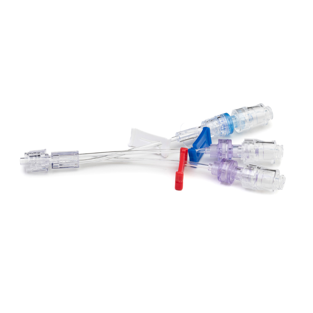 Triple Lumen T Extension Set With Negative Needlefree Valve