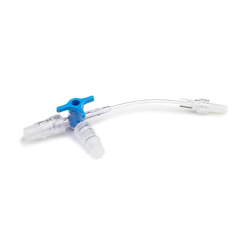 3-Way Stopcock With Negative Needlefree Injection Valve Extension Set