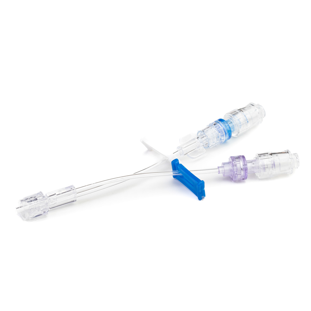 Double Lumen T Extension Set With Negative Needlefree Valve