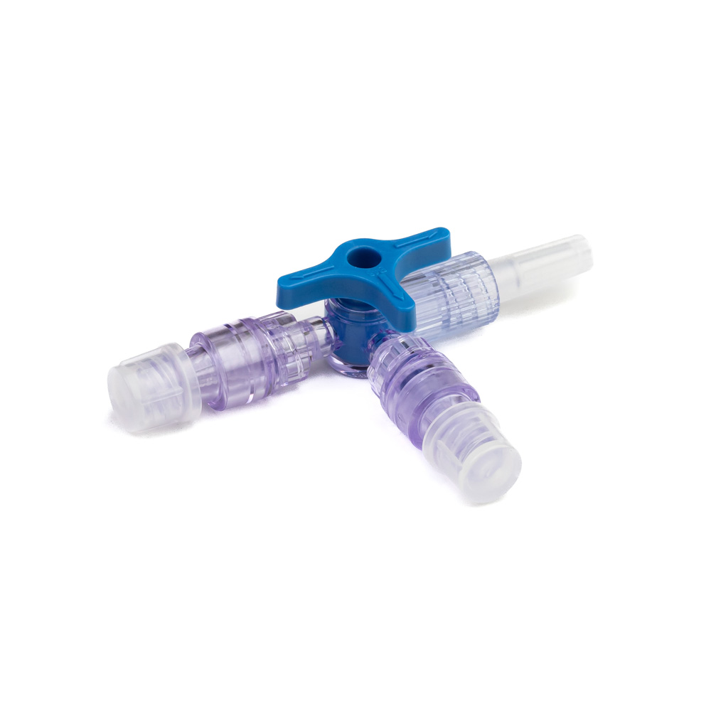 3-Way Stopcock With Neutral Needlefree Injection Valve