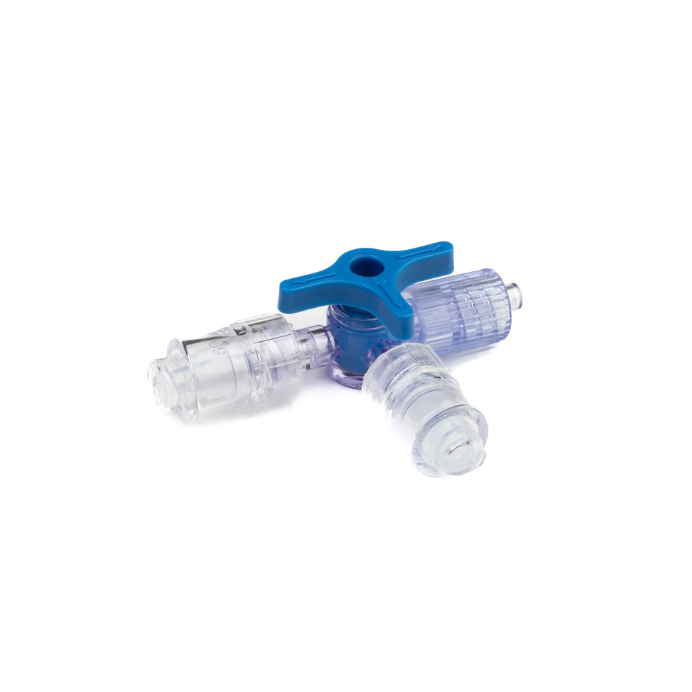 3-Way Stopcock With Negative Needlefree Injection Valve